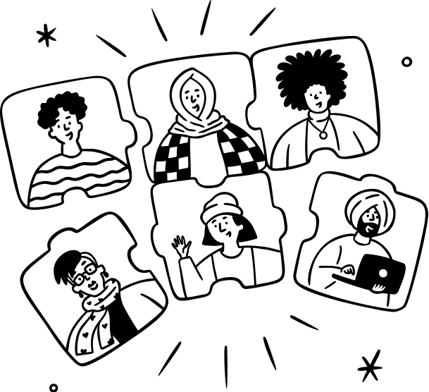 Diverse team illustration