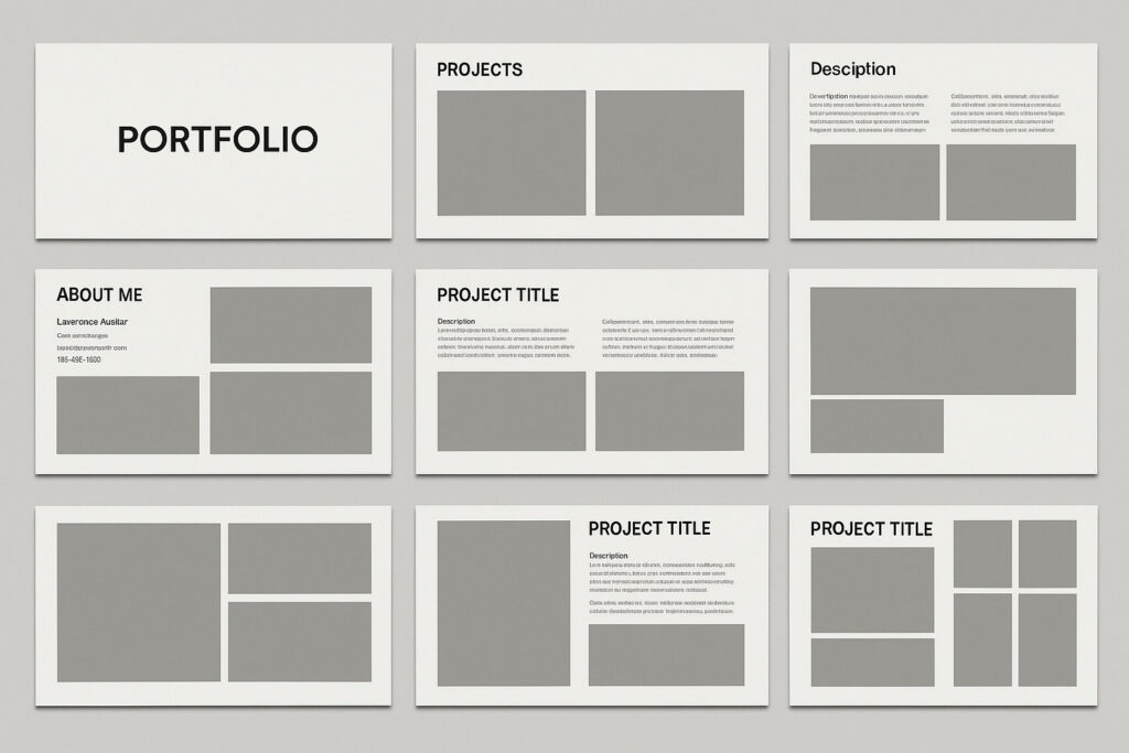 Simple example of a portfolio layout