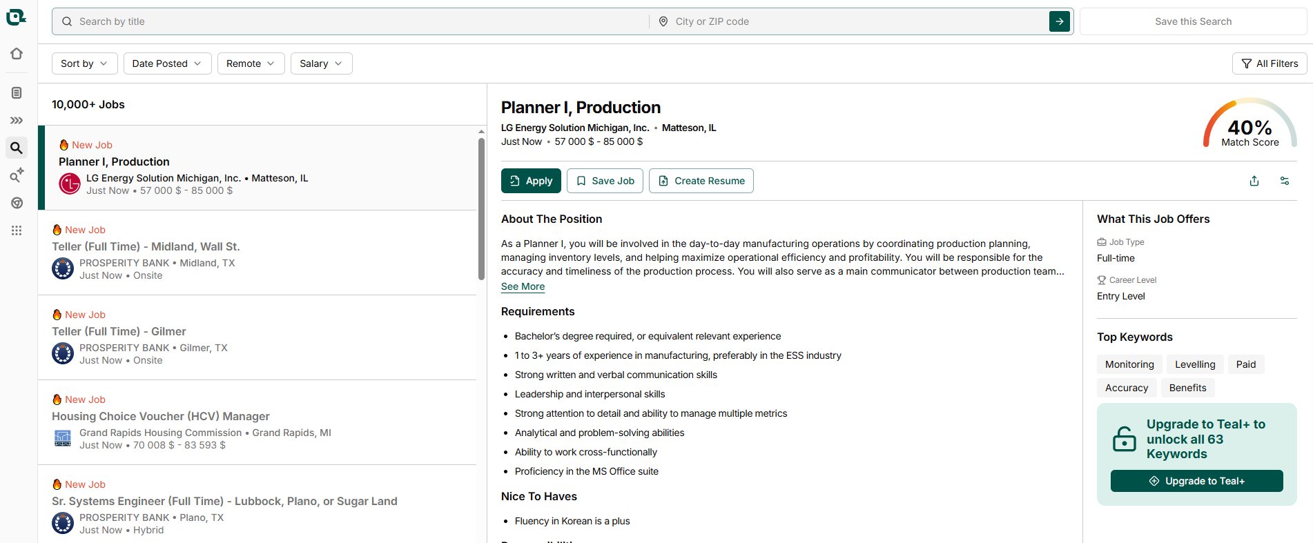 The 7 Best AI Job Search Tools in 2026 3 Teal AI resume builder and job application tracker dashboard