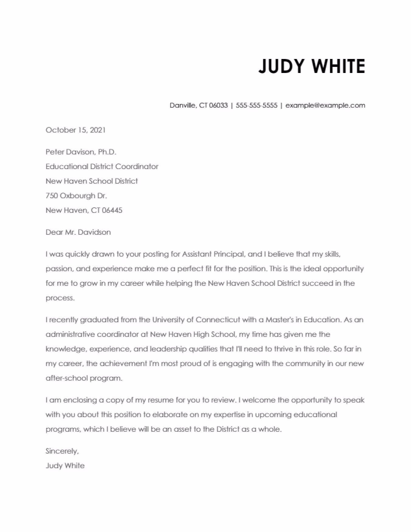 AI-generated cover letter example 5